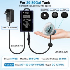 hygger Mini Wave Maker for Saltwater & Freshwater Aquarium, Ultra-Quiet Trans…
