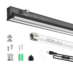 T5 HO 10.0 UVB Light for Reptiles, 24W Light Fixture Combo Kit with Switchabl…