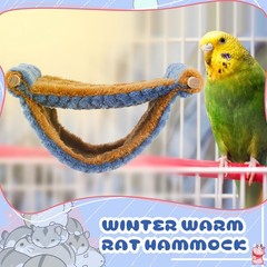 2 Pcs Winter Warm Rat Hammock Double Layer Pet Ferret Hammock Hanging Soft Pl…