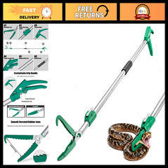 78″ Extendable Snake Grabber Tongs | Rattlesnake Catcher Tool with Lock & Comfor