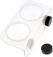 Magnetic Reptile Feeding Cup Gecko Feeder Ledge with 20 Pcs Water Cups Dish Bow