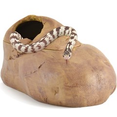 Snake Hide Cave for Gecko Shedding, Natural Rock Look Hideout, Reptiles Egg-L…
