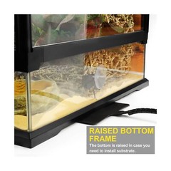 10 Gallon Professional Glass Terrarium 12″x12″x18″ Durable Reptile Habitat Ta…