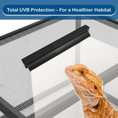T5 UVB Reptile Light Fixture Kit – 8W High-Output 10.0 UVB Bulb for Bearded D…