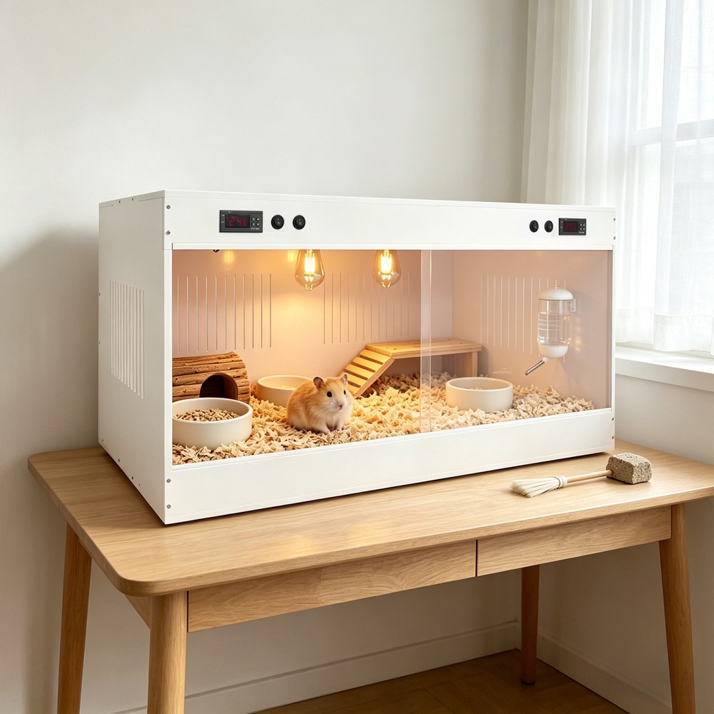 100x50x50cm PVC Reptile Enclosure, Reptile Terrarium with Temperature Controll