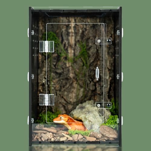 Reptile Tank 8x8x12 Terrarium – PVC Enclosure for Small Reptiles & Invertebrates