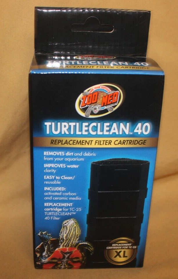 Zoo Med TurtleClean 40 Deluxe Turtle Filter Cartridge for TC-25 – NEW