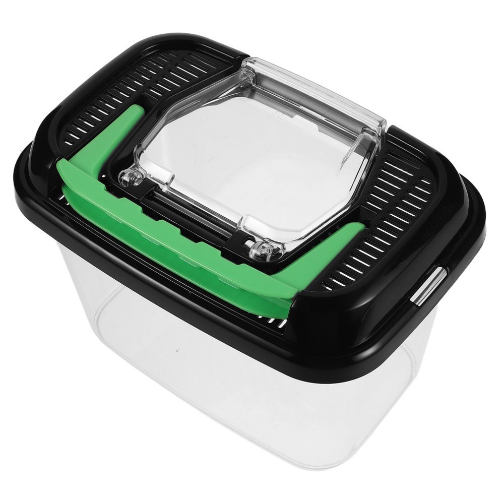 Outdoor Pet Breeding Box Plastic Fish Bowl with Lid Portable Reptile Cage
