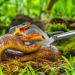 60″ Professional Snake Tongs, Extra Long Repitle Grabber Heavy Duty Rattle Sn…