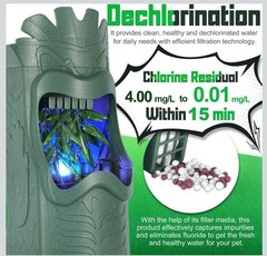 🦎 ECKPO Chameleon Water Feeder Fountain – GREEN – Silent Pump, Filtered Drip –