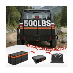 Folding Hitch Cargo Carrier Basket 60″ X 20″ X 6″+ Waterproof Bag (59″ 24″ 24…