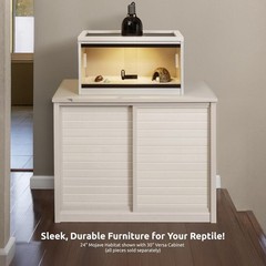 Glass Front Reptile Habitat Enclosure, Easy to Clean Design []