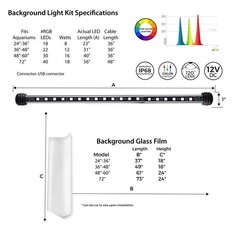 CURRENT USA 48″ Serene Aquarium LED Background Light Kit | Fish Tank Lighting…