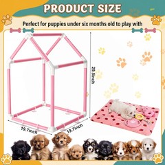 Puppy Play Gym Playground with Dog Toys Removable Dog Enrichment Playground, …
