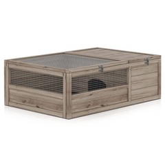 Wooden Tortoise Habitat House Indoor/Outdoor Enclosure, Home Small Animal Bre…