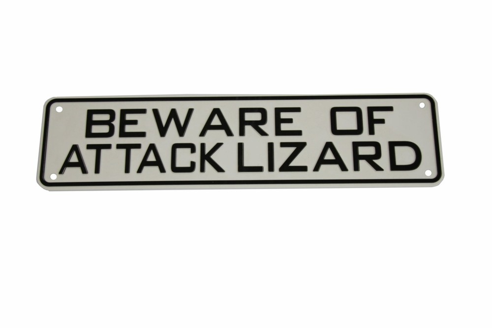 Beware of Attack Lizard Sign Bearded Dragon Crested Gecko Reptile Lizard Snak…