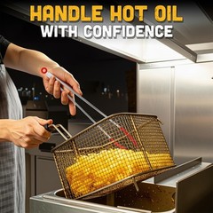 17.3″ Extra Long Tongs with Silicone Tip & Stainless Steel Frame — BBQ Ton