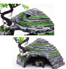 Reptile Hideout Caves Turtle Ramp Basking Platform Habitat Shelter Decor Humidif