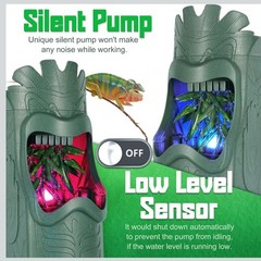 🦎 ECKPO Chameleon Water Feeder Fountain – GREEN – Silent Pump, Filtered Drip –