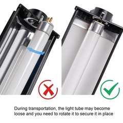 Jugbuy UVB Reptile Light Kit, 24W T5 Lamp Fixture and 5.0 UVB Tube Combo, Linear