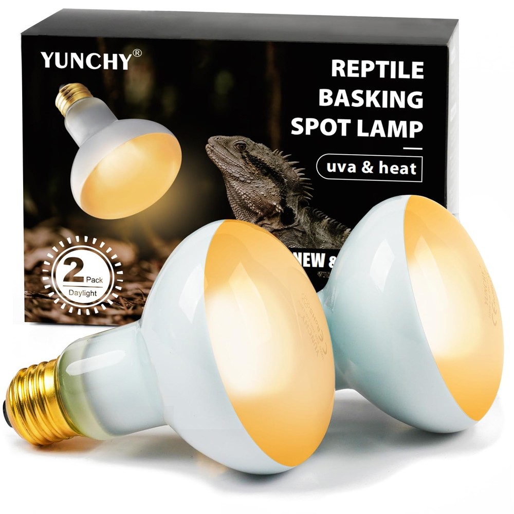Reptile Heat Lamp, 100W Heat Lamp Bulbs for Reptiles 2 Pack, Amphibians Baski…