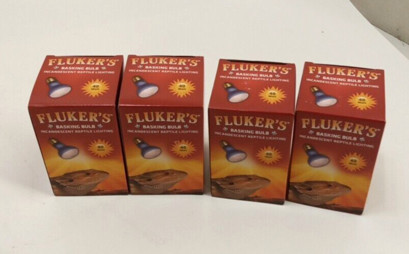 Fluker’s 22600 Basking Bulb Incandescent Reptile Lighting 40 Watt – Pack of 4