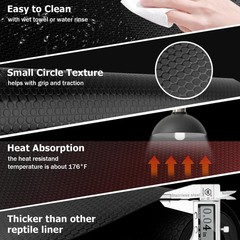 120 Gallon Reptile Terrarium Mat Liner, 96″ X 24″ 24 X 96-inches, Black