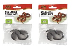 Zilla Fresh Air Non-Locking Screen Clips, Small (2 Pack – Small) Clear