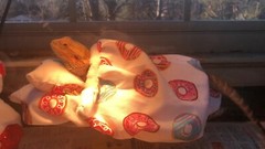 DONUTS 🍩 PRINTS LRG ATTACHABLE RESTING BED SET COVER 4 BEARDED DRAGONS