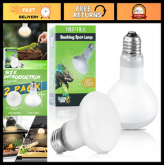 100W Reptile Heat Lamp Bulbs – 2 Pack UVA Basking Light for Bearded Dragons, Liz