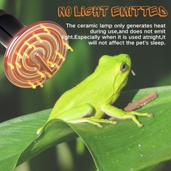 150W Ceramic Heat Bulb 2-Pack No Light Infrared Heater for Reptiles Chickens Pet