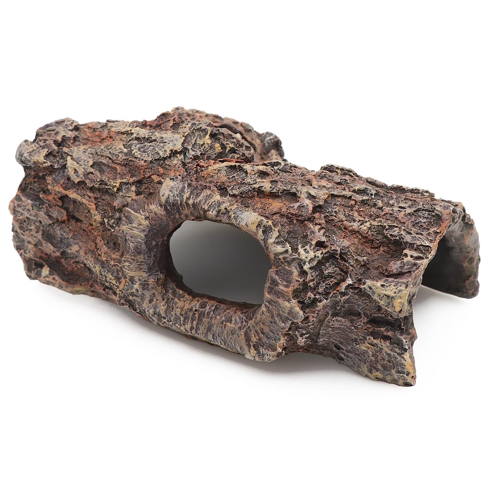 Reptile Tree Hollow Log 8.27×4.72×2.76in for Snake Gecko – Terrarium Habitat