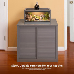New Age Pet ECOFLEX Small 24″ Reptile Habitat Enclosure, Glass Front Terrarium f