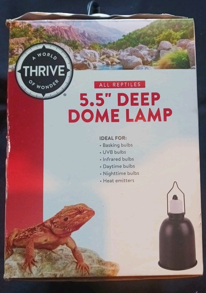 New in Open Box Thrive 5.5″ Deep Dome Lamp For Reptiles 6 ft (FREE SHIPPING)