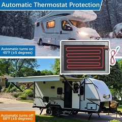 RV Tank Heater Pad 12V/13.5V,12″x18″ 3PCS RV Holding Tank Heater Pad with Aut…