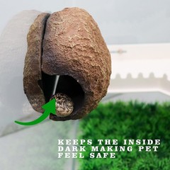 Reptile Tank Accessories – Resin Magnetic Rock Hideout Hermit Crabs & Small