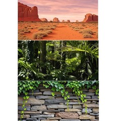 3 Pcs Reptile Tank Background, Bearded Dragon Tank Accessories, 36×18 inches …