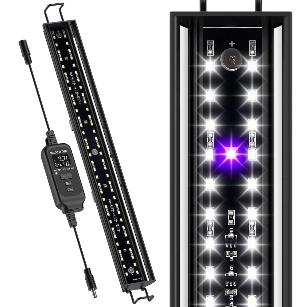 16-INCH LED UVB Light for Reptiles LED Reptile Light Fixture Controller with …