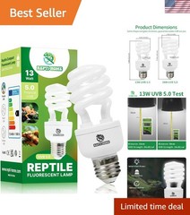 Reptile UVB Light Bulb – E26, 13W for Chameleons, Iguanas & Turtles