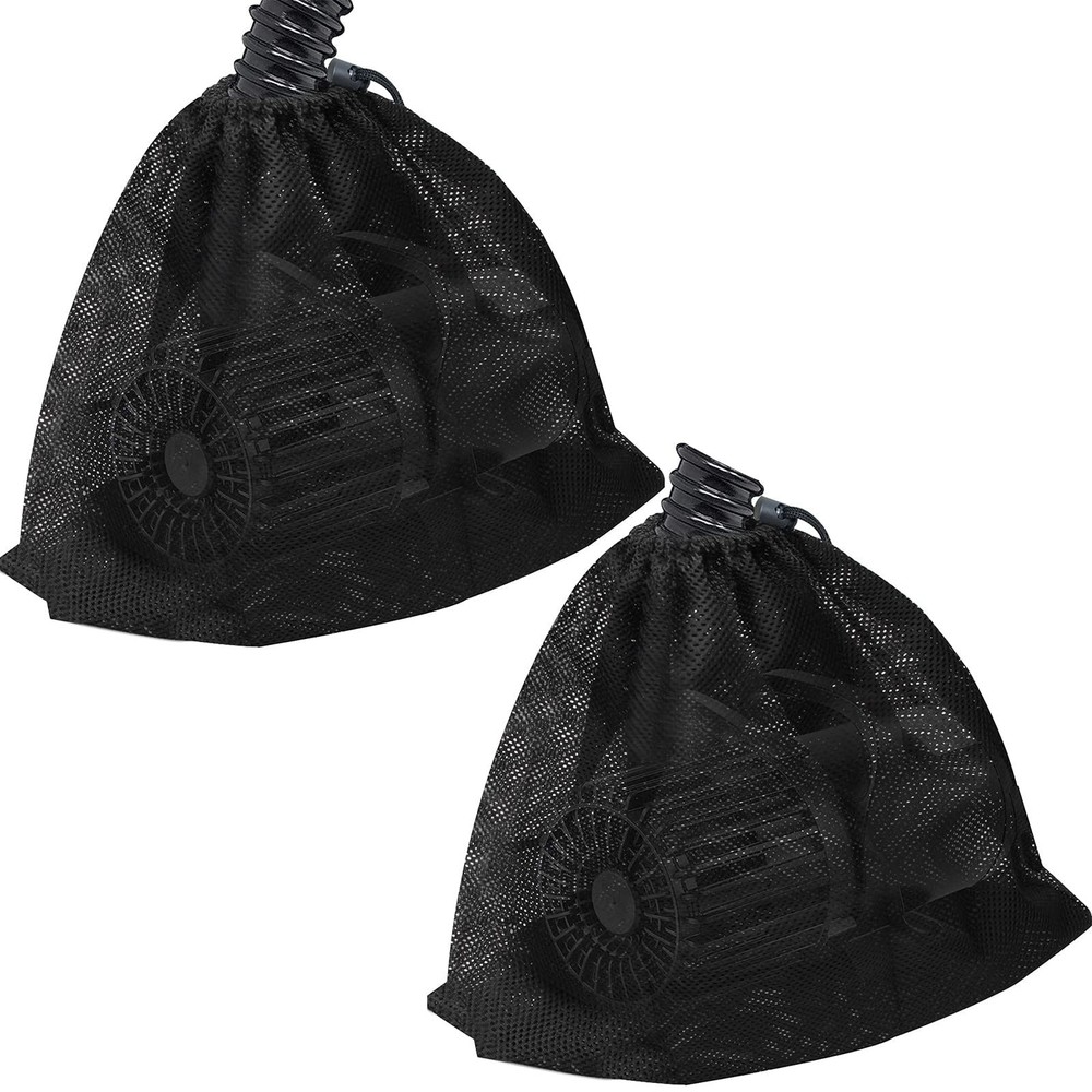 2 Pack 17.7″ x 17.7″ Pump Barrier Bag, Pond Pump Filter Bag, Black Media Bag …