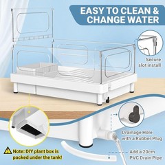 Turtle Tank Kit Tortoise Habitat, Aquarium Tank with Filter, Acrylic XL..