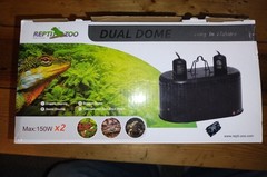Dual Reptile Light Fixture Reptile Dome UVB Light Fixture Dual Lamp New Open Box