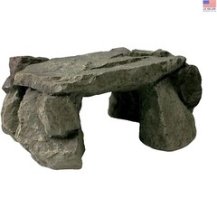 Grey Shale Rock Den Decor for Medium Reptile Terrariums – Basking & Hiding Spot