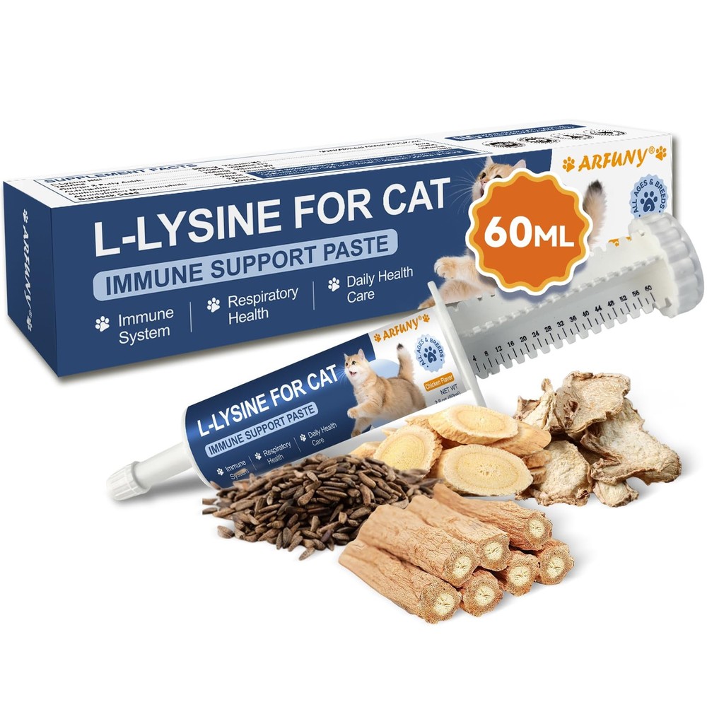 L-Lysine for Cats – Lysine – Immune System, Normal Eye Function and…