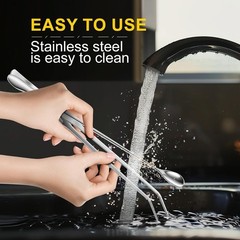 Versatile 2pcs Reptile Feeding Tongs & Spoon – Safe Stainless Steel Tools Set