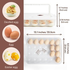 77L Deviled Egg Containers with Lid, (Set of 2), Plastic Deviled Egg Carrier …