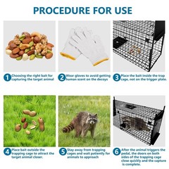 Animal Cage Trap 32 X 13 X 10 inch Double Door Animal Cage Trap Metal Trap Ca…