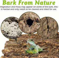 Reptile Cork Bark 1.5 Lb Flat Cork Wood for Terrarium Small Tree Bark Pieces 3.9