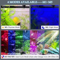 FEDOUR 7in Submersible Aquarium LED Light, 24/7 Mode Aquarium Lights with Ful…