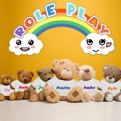 18 Pcs Stuffed Bear Clothes Sublimation Blank Bear Shirt Doll T-Shirts Stuffe…